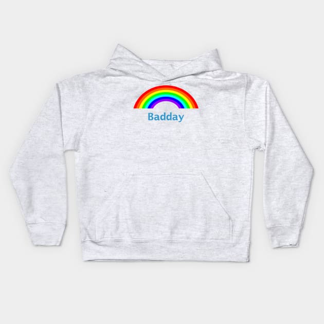 Bad Day Rainbow Kids Hoodie by ellenhenryart